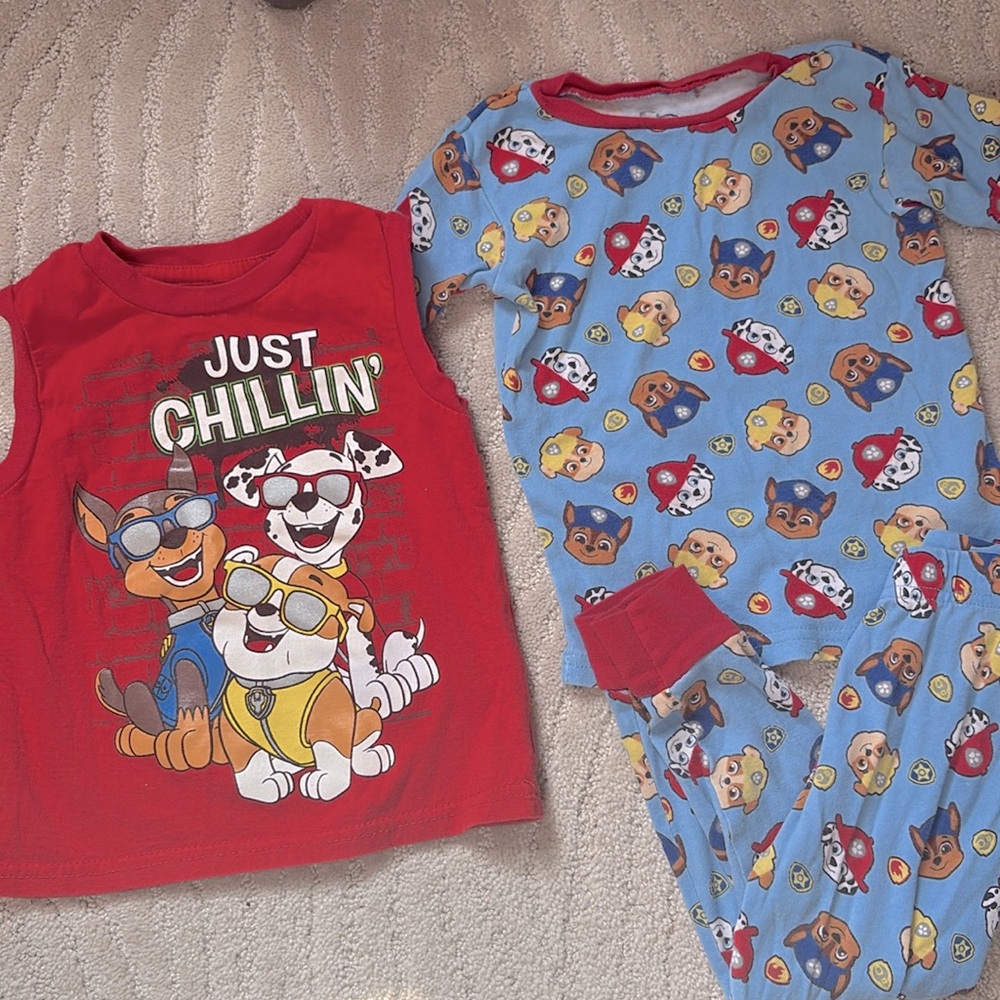 Paw Patrol Pajamas & Tank Top Lot
